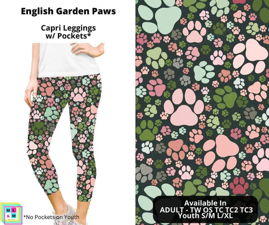 English Garden Paws Capri Length w/ Pockets