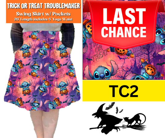 Trick or Treat Troublemaker Swing Skirt
