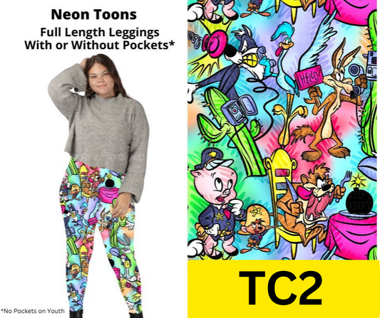 Neon Toons Full Length Leggings w/ Pockets