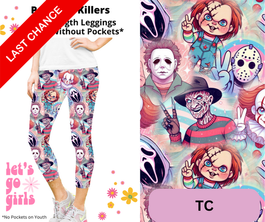 Peaceful Killers Capri Length Leggings w/ Pockets