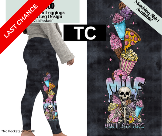 MIL Food Full Length Leggings w/ Side Leg Designs