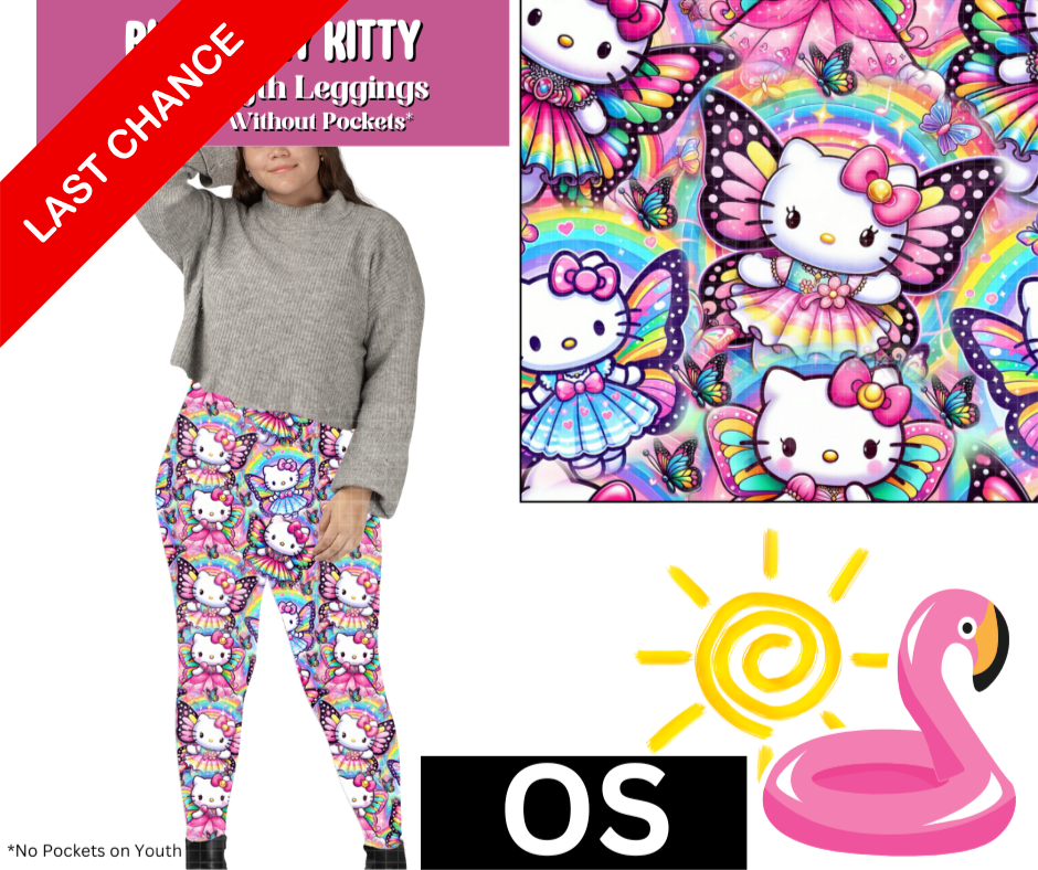 Butterfly Kitty Full Length Leggings w/ Pockets