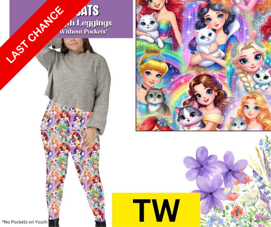 Royal Cats Full Length Leggings w/ Pockets