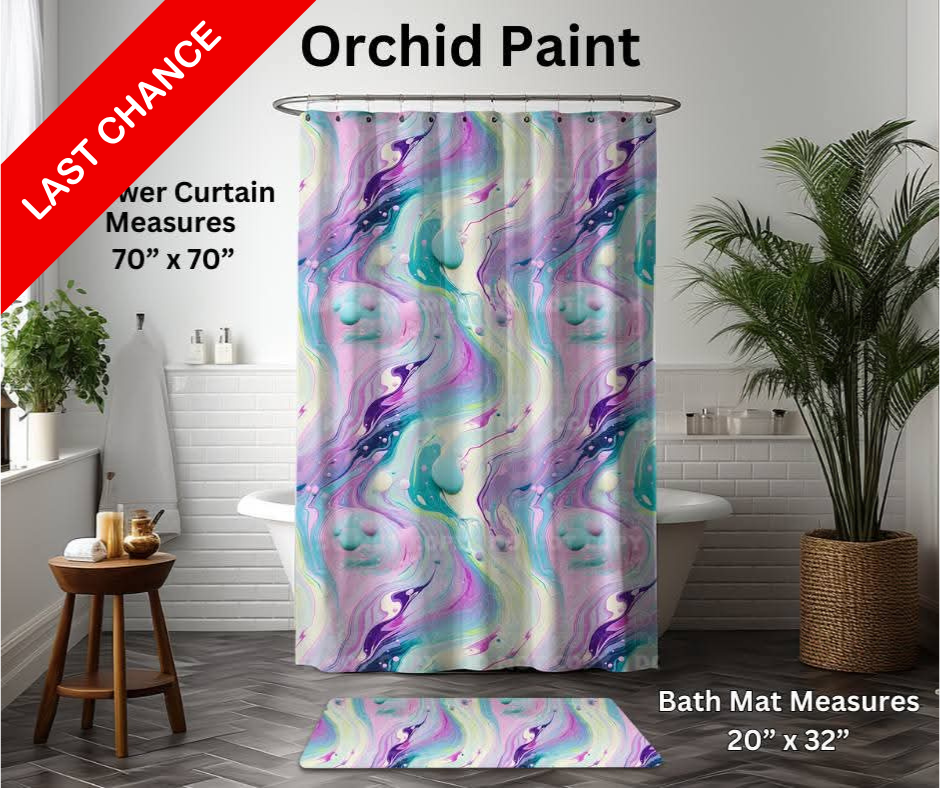Orchid Paint Custom Bath Mat