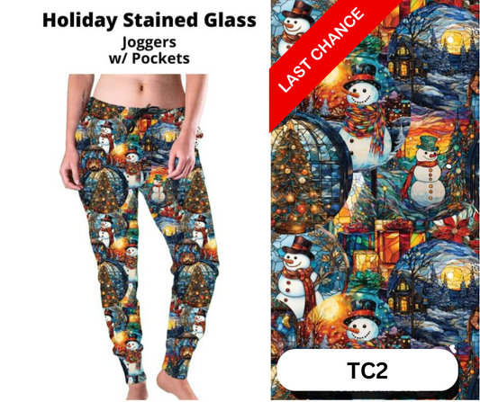 Holiday Stained Glass Joggers