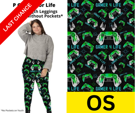 P Gamer For Life Full Length Leggings w/ Pockets