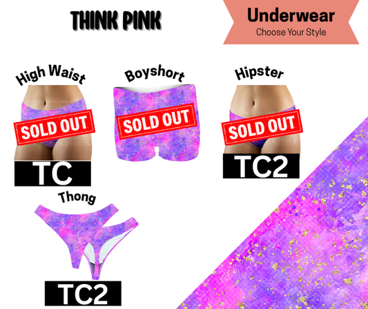 Think Pink High Thong Underwear
