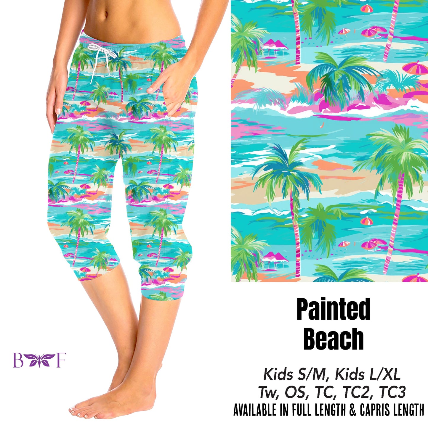 Painted Beach 8" Biker Shorts and skorts with pockets