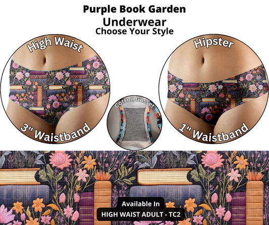Purple Book Garden Underwear
