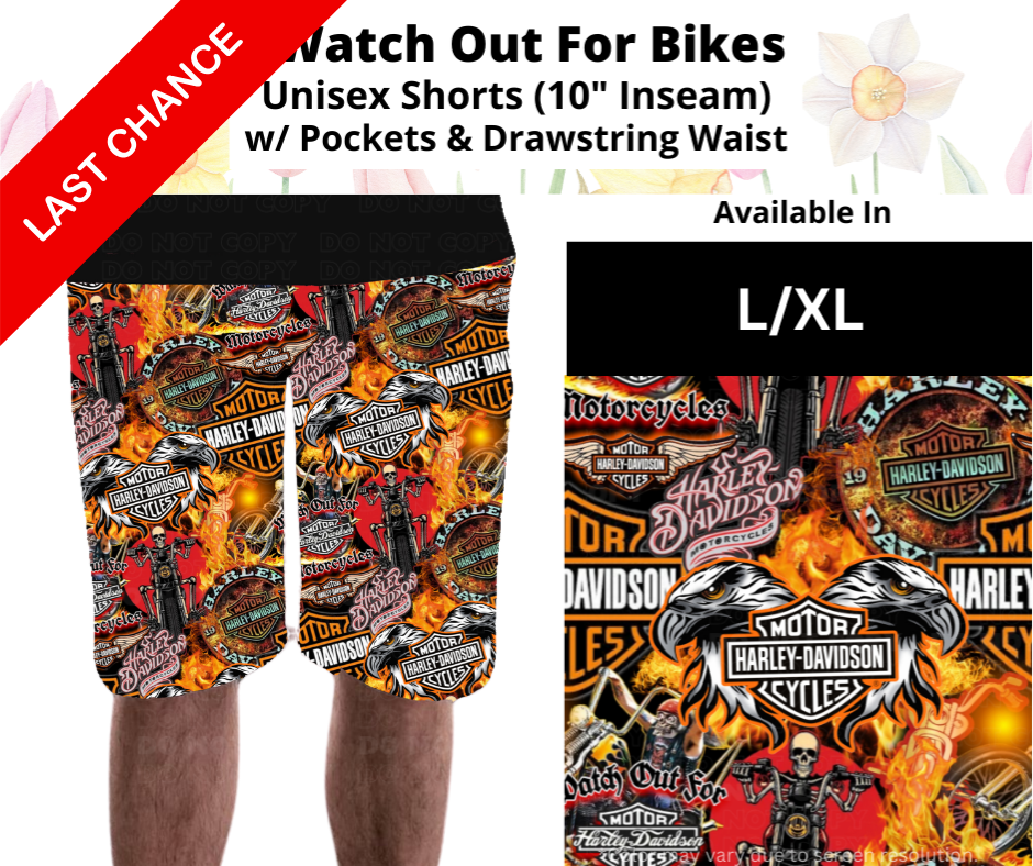 Watch Out For Bikes Unisex Shorts