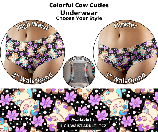 Colorful Cow Cuties Underwear
