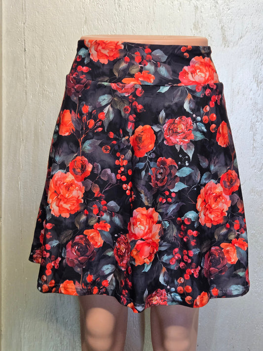 Dark roses skorts with pockets