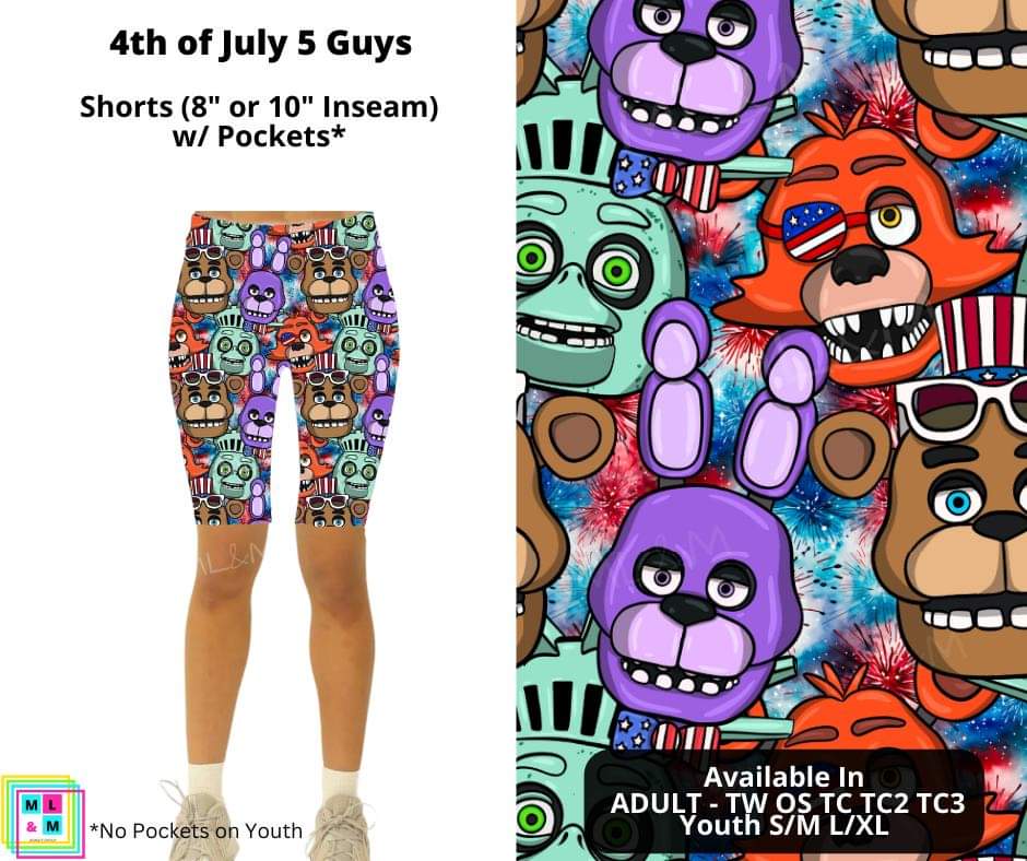 4th of July 5 Guys 10" Inseam Shorts