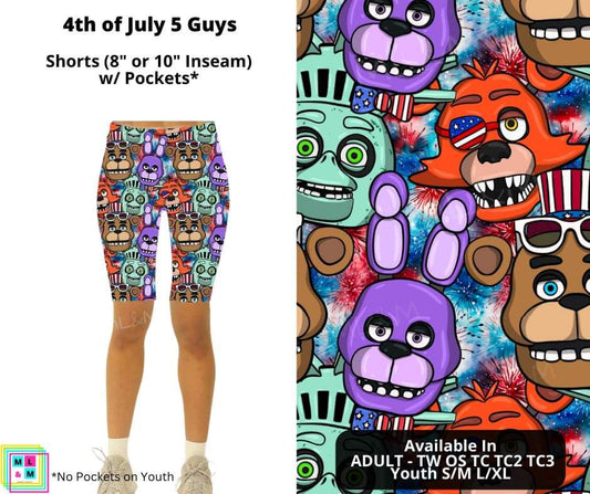 4th of July 5 Guys 10" Inseam Shorts