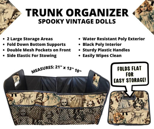 Spooky Vintage Dolls Trunk Organizer