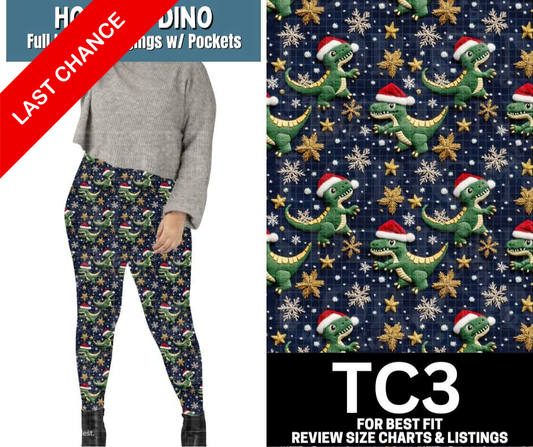 Holiday Dino Fleece Leggings
