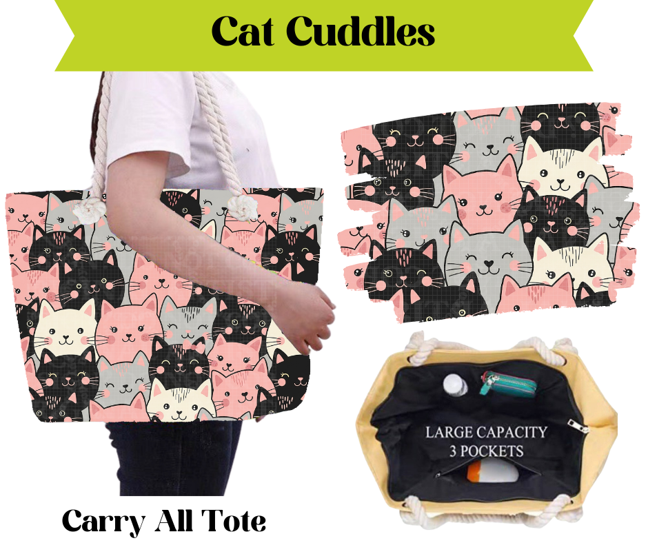 Cat Cuddles Carry All Tote