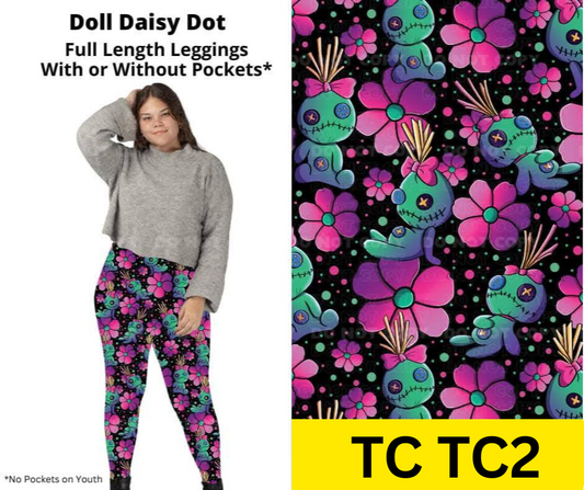 Doll Daisy Dot Full Length Leggings w/ Pockets