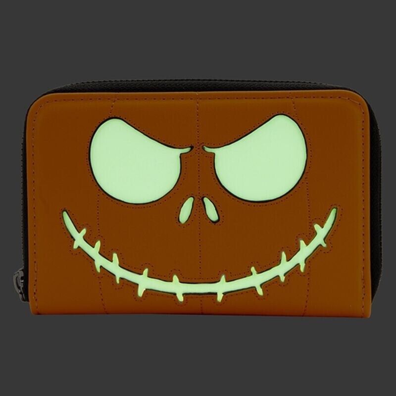 LOUNGEFLY-PUMPKIN JACK GLOW IN THE DARK WALLET- SPECIAL EDITION ONLINE EXCLUSIVE