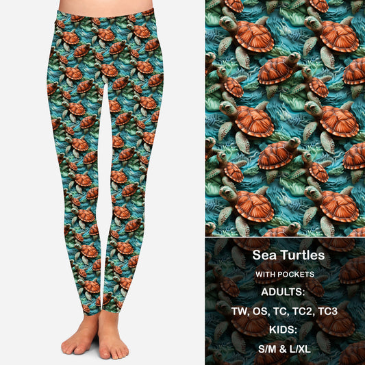 Sea Turtle Leggings with Pockets Preorder Closes 9/26 eta Nov.