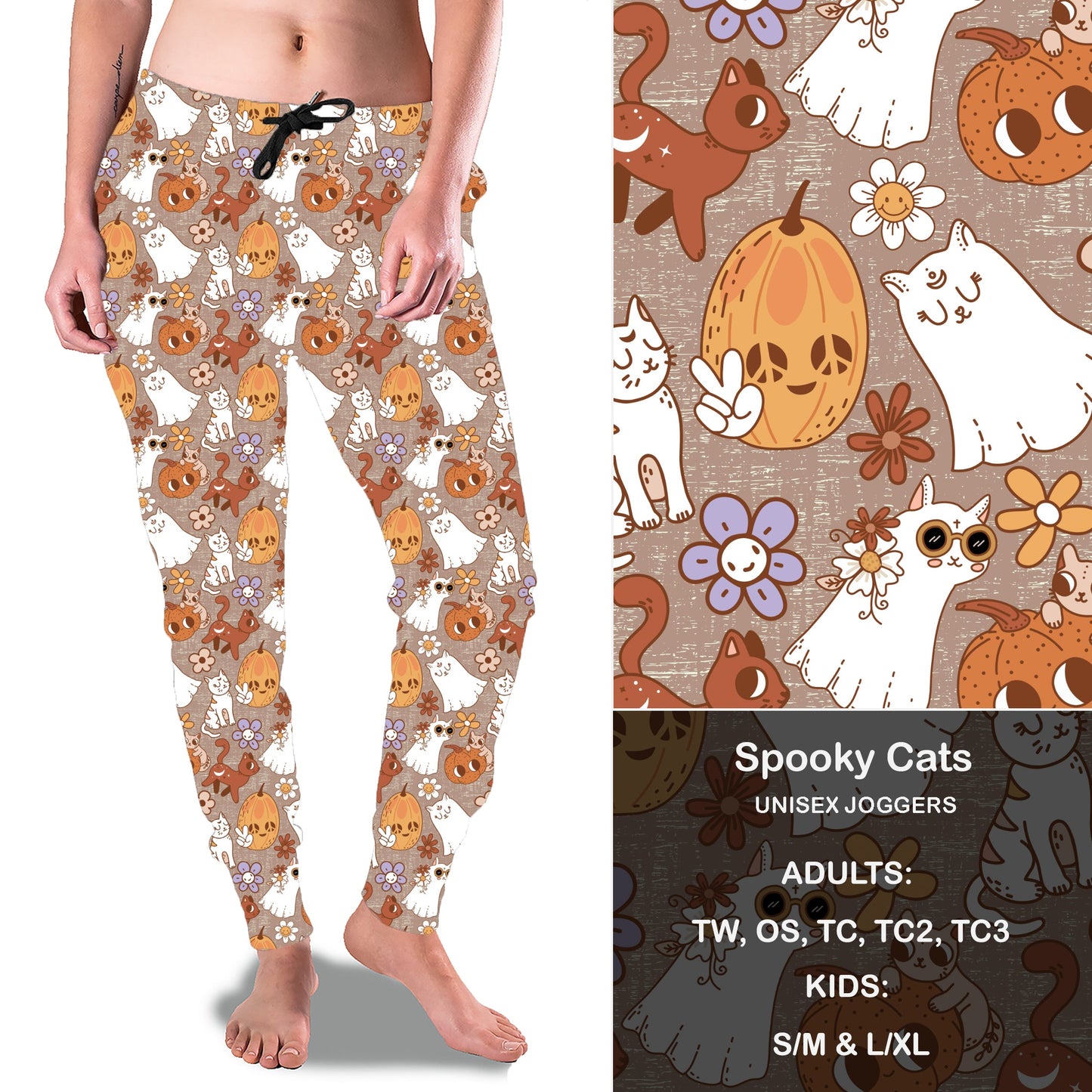 Spooky Cats Full Joggers Preorder Closes 7/31 eta September