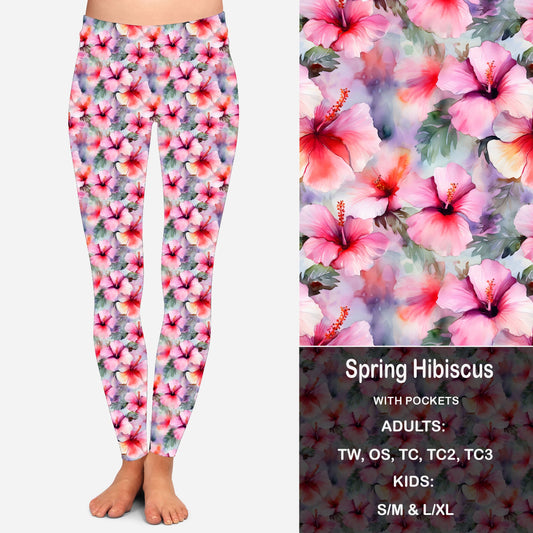 Spring Hibiscus Leggings & Capris with Pockets Preorder Closes 2/23