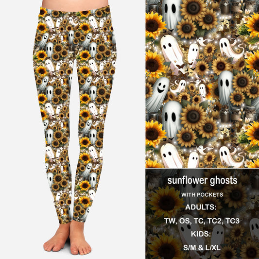 SUNFLOWER GHOST - Leggings & Capris with Pockets Preorder Closes 7/31
