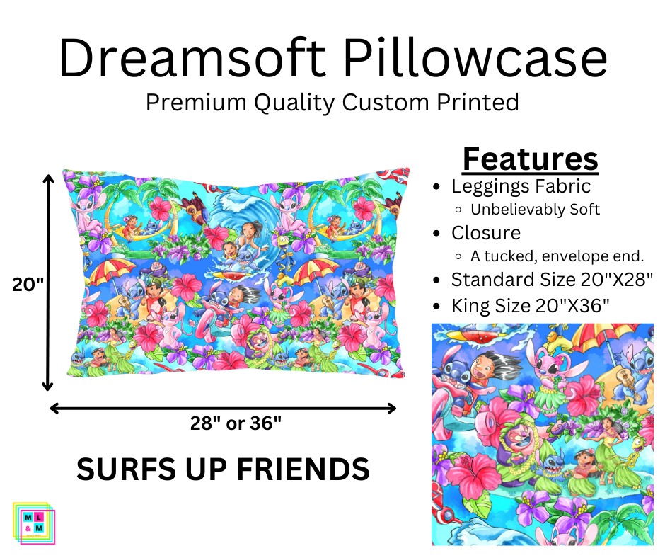 Surf's Up Friends Dreamsoft Pillowcase