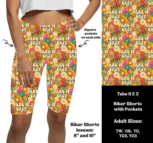 TAKE IT EASY -  Bike Shorts with Pockets Preorder Closes  7/29