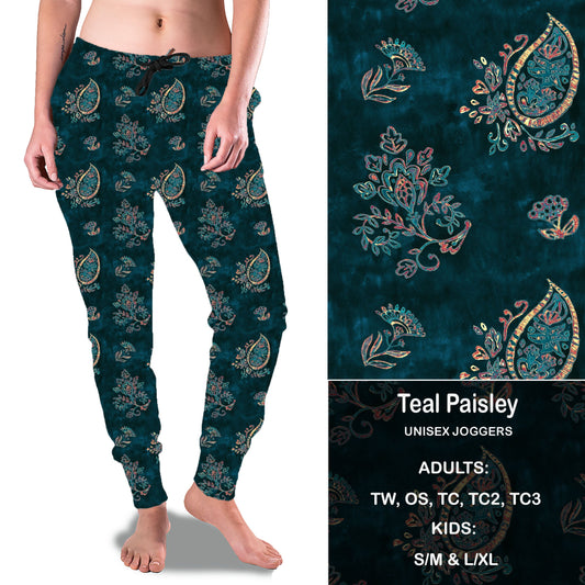 Teal Paisley - Full & Capri Joggers Preorder Closes 2/23