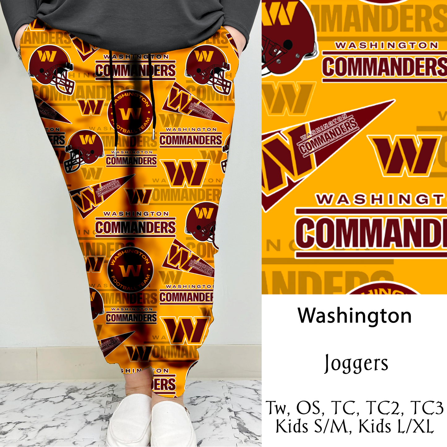 Washington Football Leggings/Capri/Joggers | Run ends 8/16 | ETA Late September