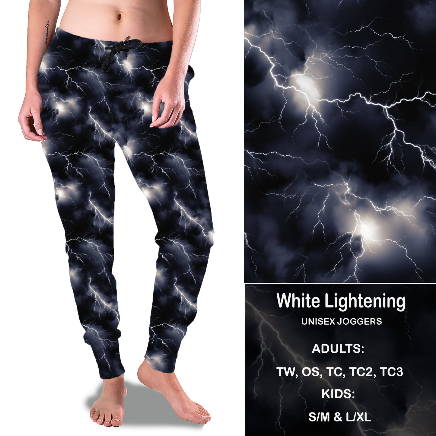 WHITE LIGHTENING - Full & Capri Joggers Preorder Closes 7/31