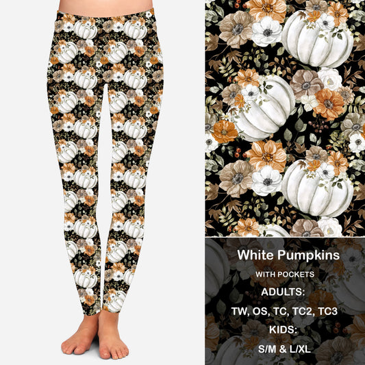 White Pumpkin Leggings with Pockets Preorder Closes 9/26 eta Nov.