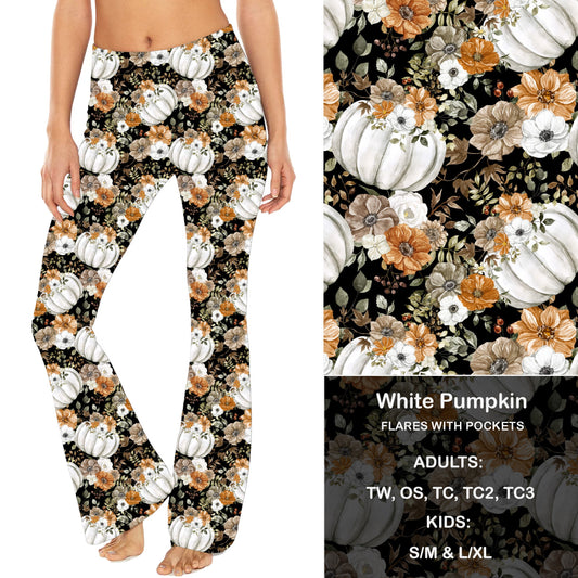 White Pumpkin  - Yoga Flares with Pockets Preorder Closes 9/20 eta late Oct
