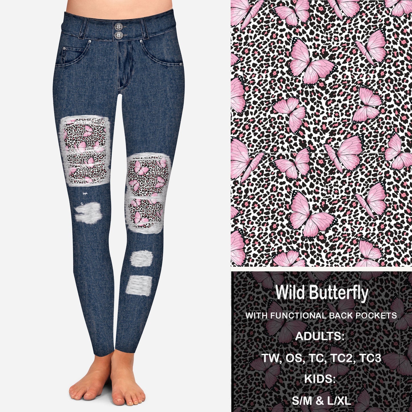 Wild Butterfly Peekaboo Leggings with Pockets Preorder Closes 2/15 eta March