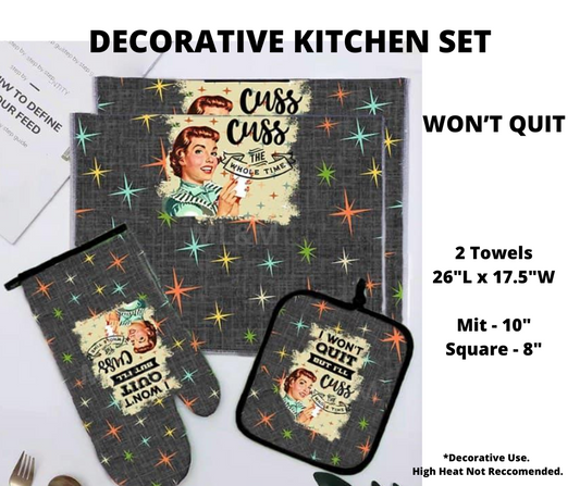 Won't Quit - Decorative Kitchen Set